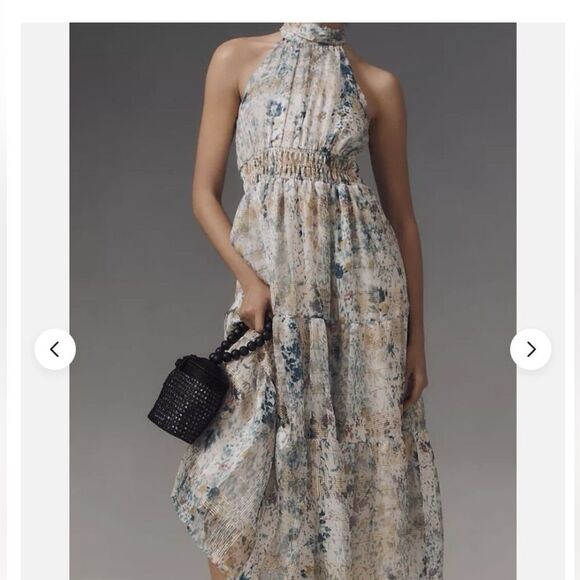 NEW! Anthropologie Somerset Chiffon Maxi Dress  - Size Small - Picture 2 of 15